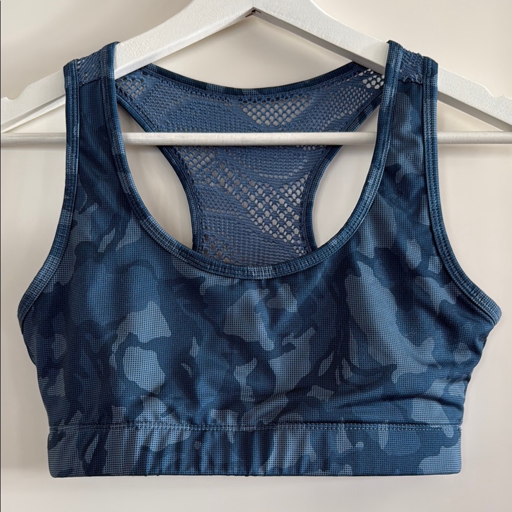 ZYIA | Blue Camo Bomber Bra - size Small